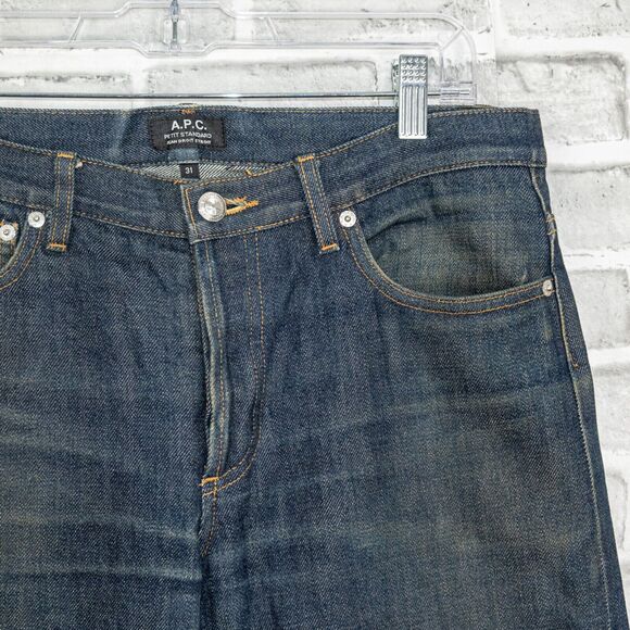 A.P.C. Petit Standard Raw Selvedge Denim Jean button fly size 31 - Picture 8 of 10